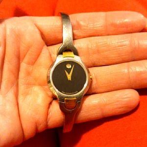Minimalist 2 tone Movado watch